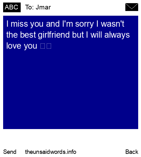 unsent message to Jmar