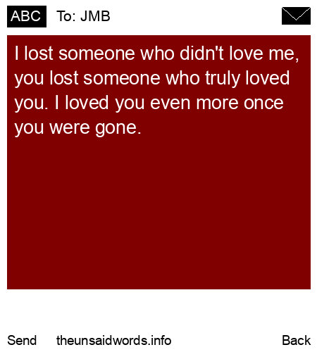 unsent message to JMB