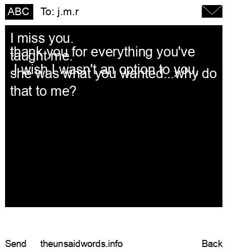 unsent message to j.m.r