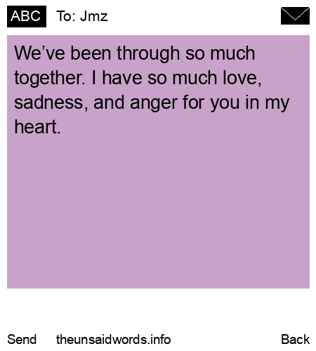 unsent message to Jmz