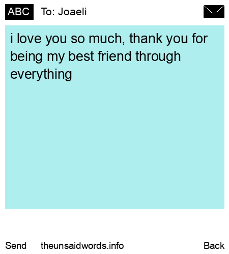 unsent message to Joaeli