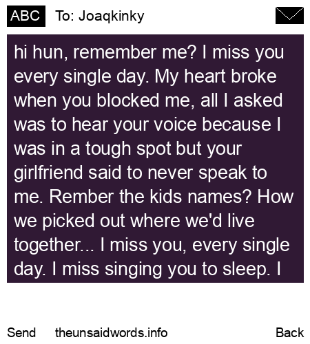 unsent message to Joaqkinky