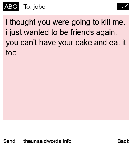 unsent message to jobe