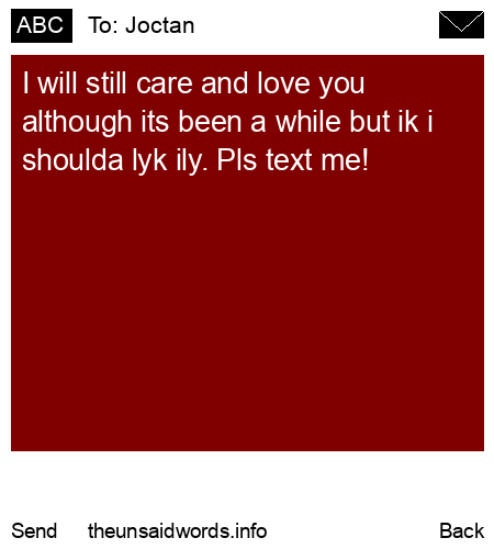 unsent message to Joctan