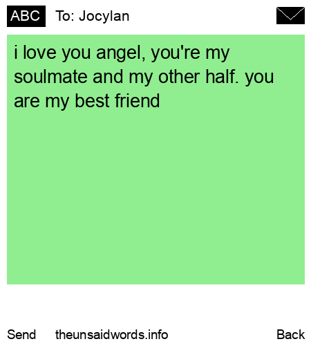 unsent message to Jocylan