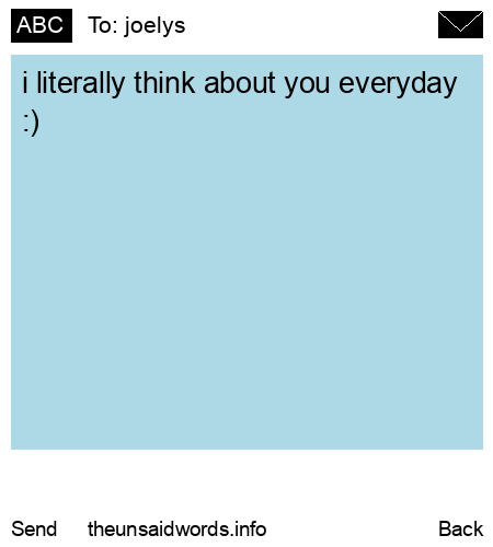 unsent message to joelys 