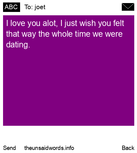 unsent message to joet