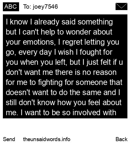 unsent message to joey7546