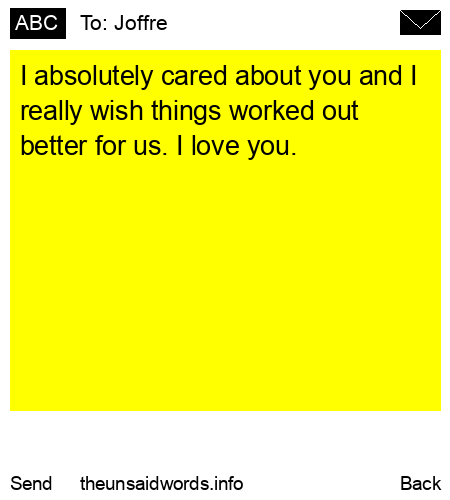 unsent message to Joffre