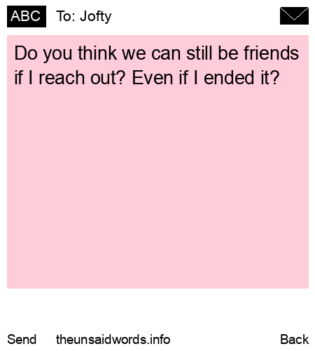unsent message to Jofty 