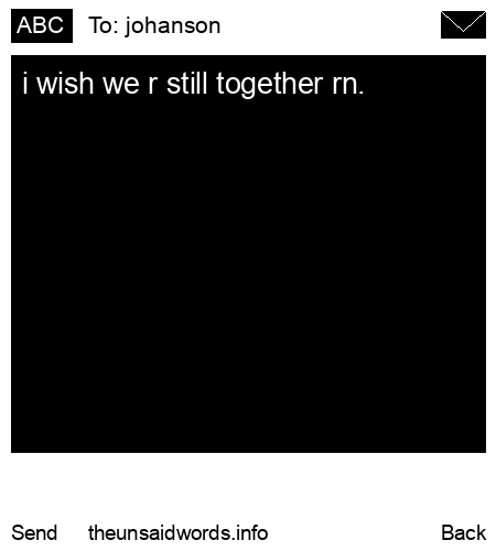 unsent message to johanson