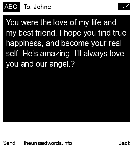 unsent message to Johne