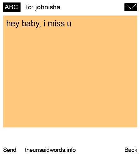 unsent message to johnisha