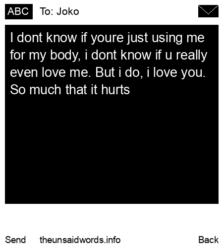 unsent message to Joko