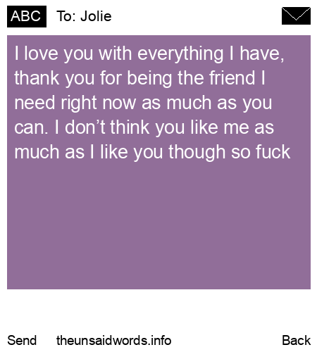 unsent message to Jolie