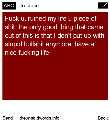 unsent message to Jolin