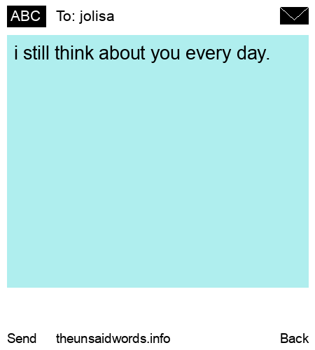 unsent message to jolisa