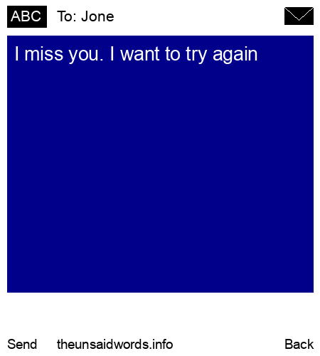 unsent message to Jone