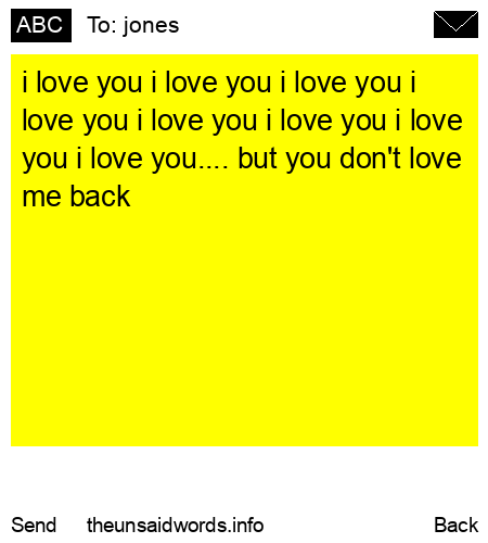 unsent message to jones