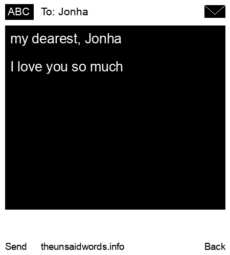 unsent message to Jonha