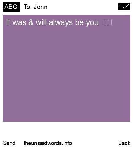 unsent message to Jonn