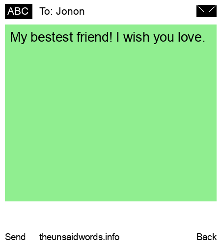 unsent message to Jonon