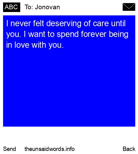 unsent message to Jonovan
