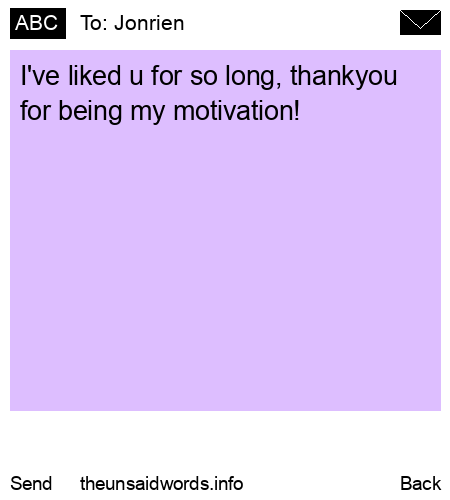 unsent message to Jonrien