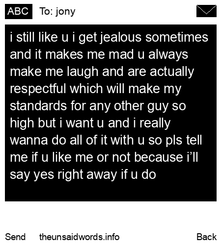 unsent message to jony