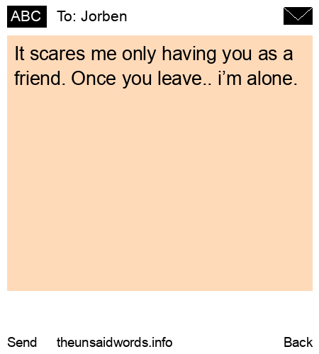unsent message to Jorben
