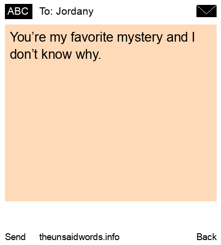 unsent message to Jordany