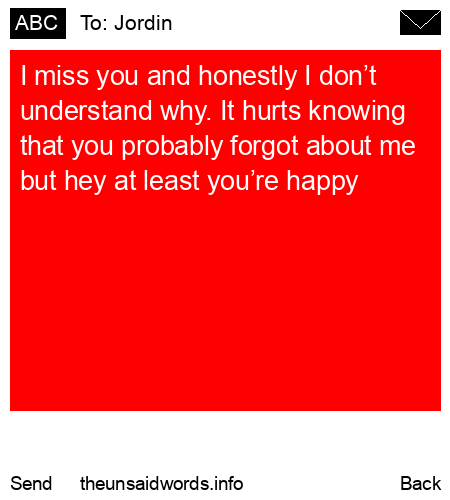 unsent message to Jordin