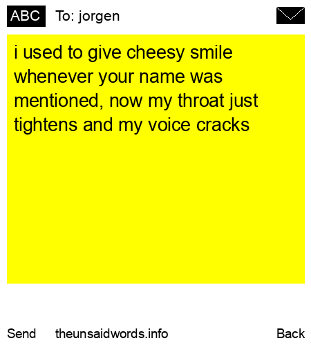 unsent message to jorgen