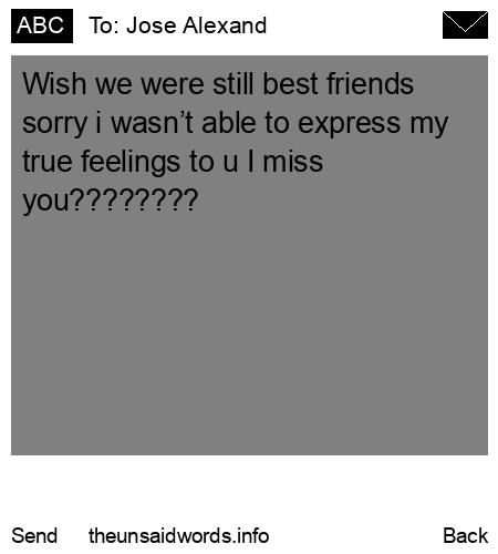 unsent message to Jose Alexand