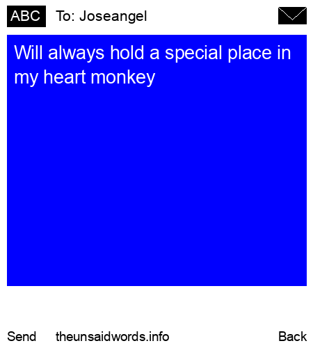 unsent message to Joseangel