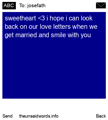 unsent message to josefath