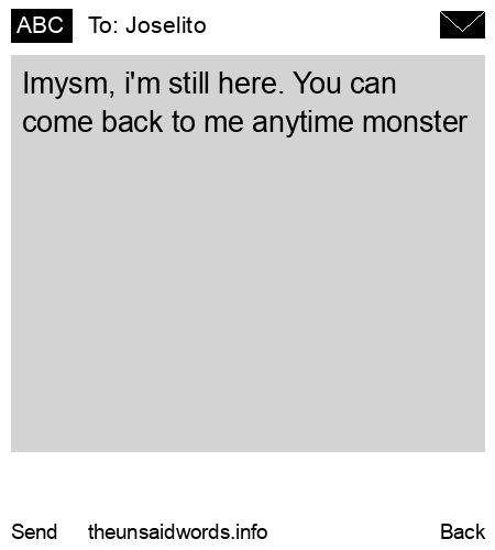 unsent message to Joselito