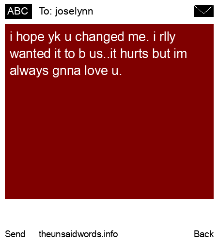 unsent message to joselynn 