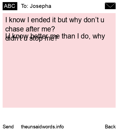 unsent message to Josepha 