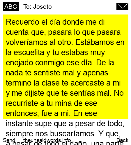 unsent message to Joseto