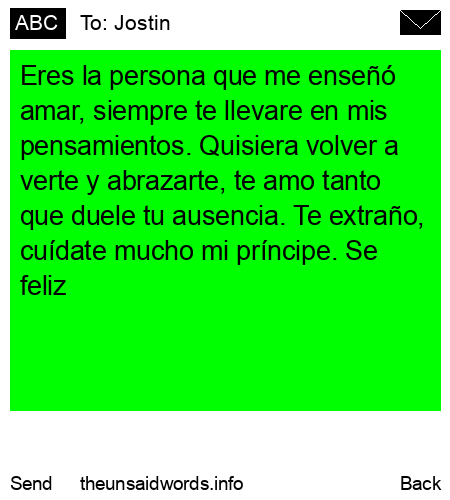 unsent message to Jostin