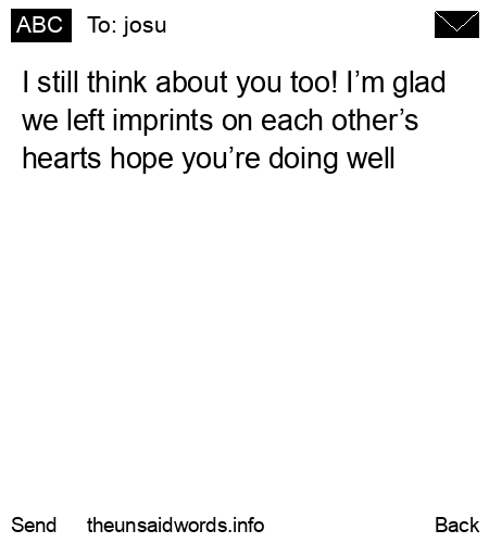 unsent message to josu