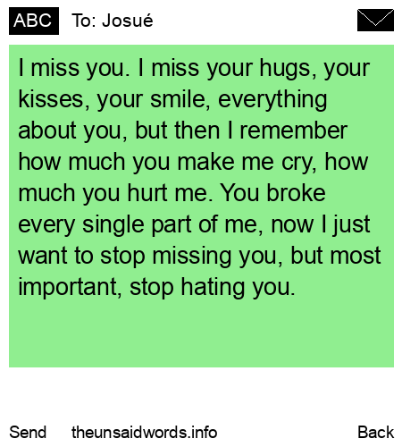 unsent message to Josué