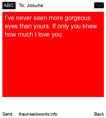 unsent message to Josuhe