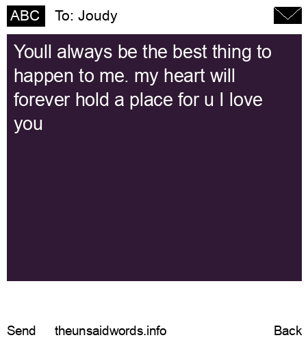 unsent message to Joudy 