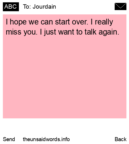 unsent message to Jourdain