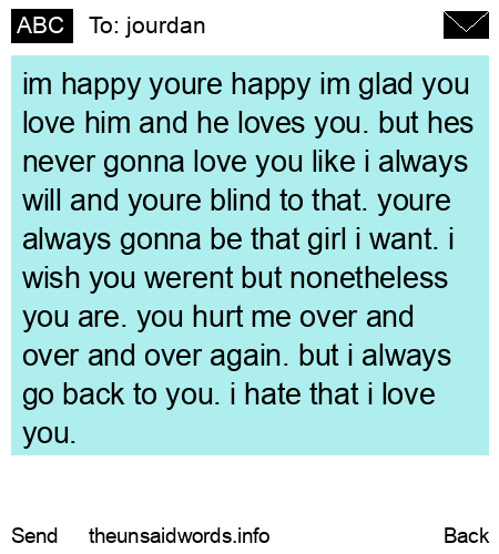 unsent message to jourdan