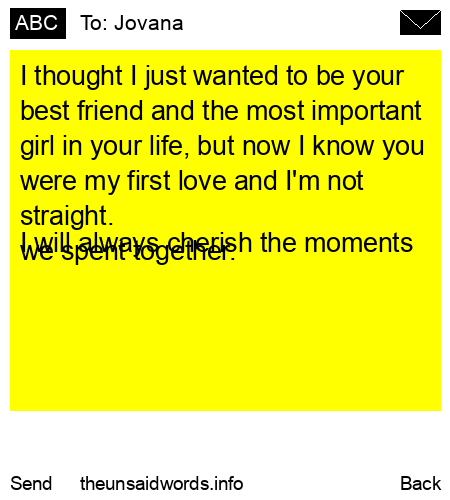 unsent message to Jovana