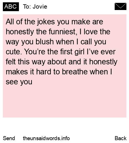 unsent message to Jovie