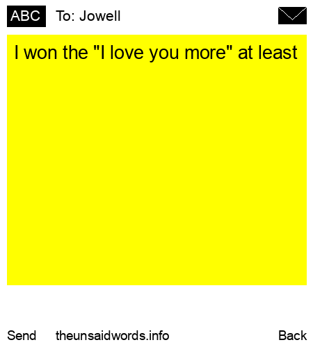 unsent message to Jowell